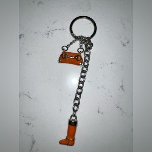 Coach boot and purse keychain